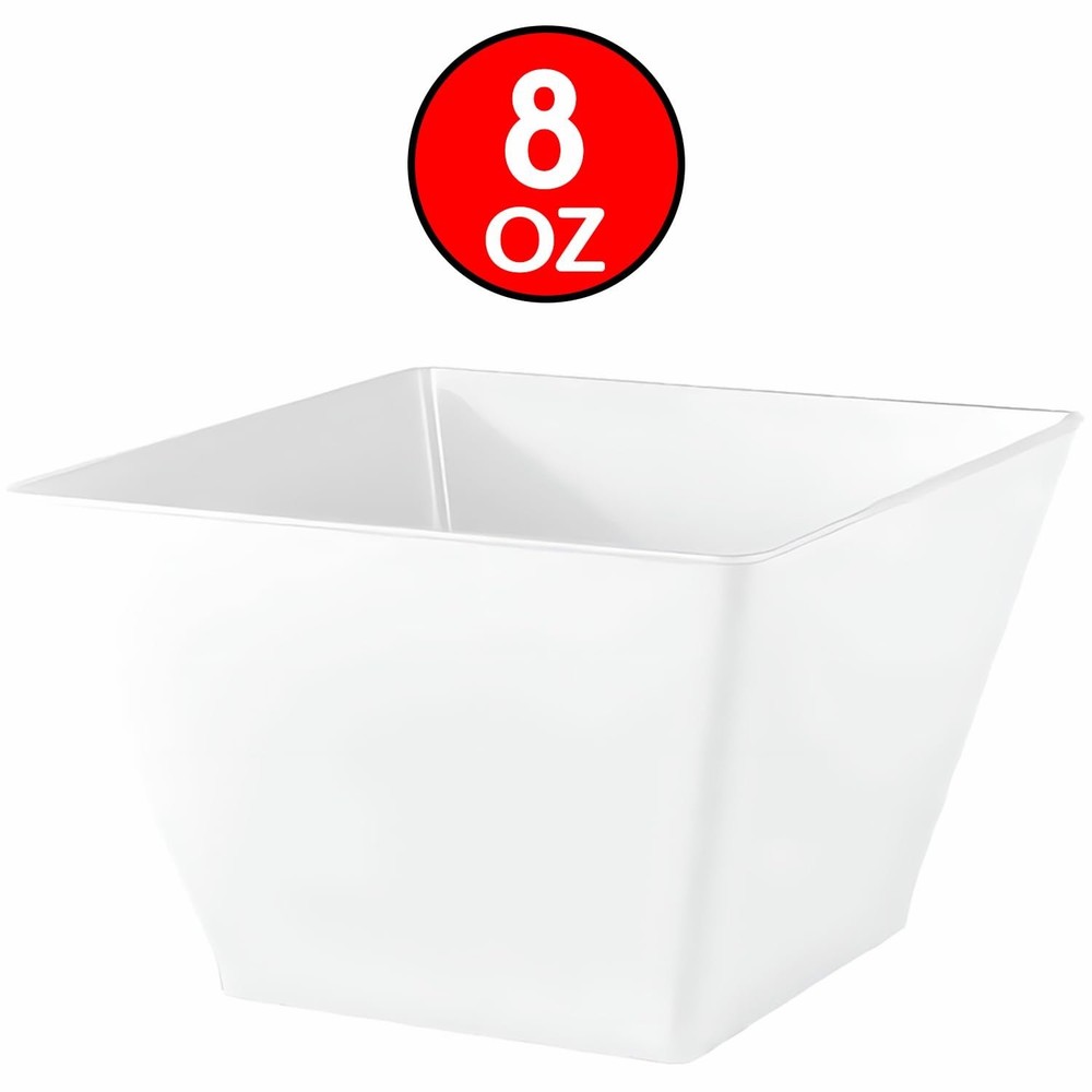 Lillian Tablesettings Plastic 8 oz Rectangles Servingware | Pack of 20 Party...