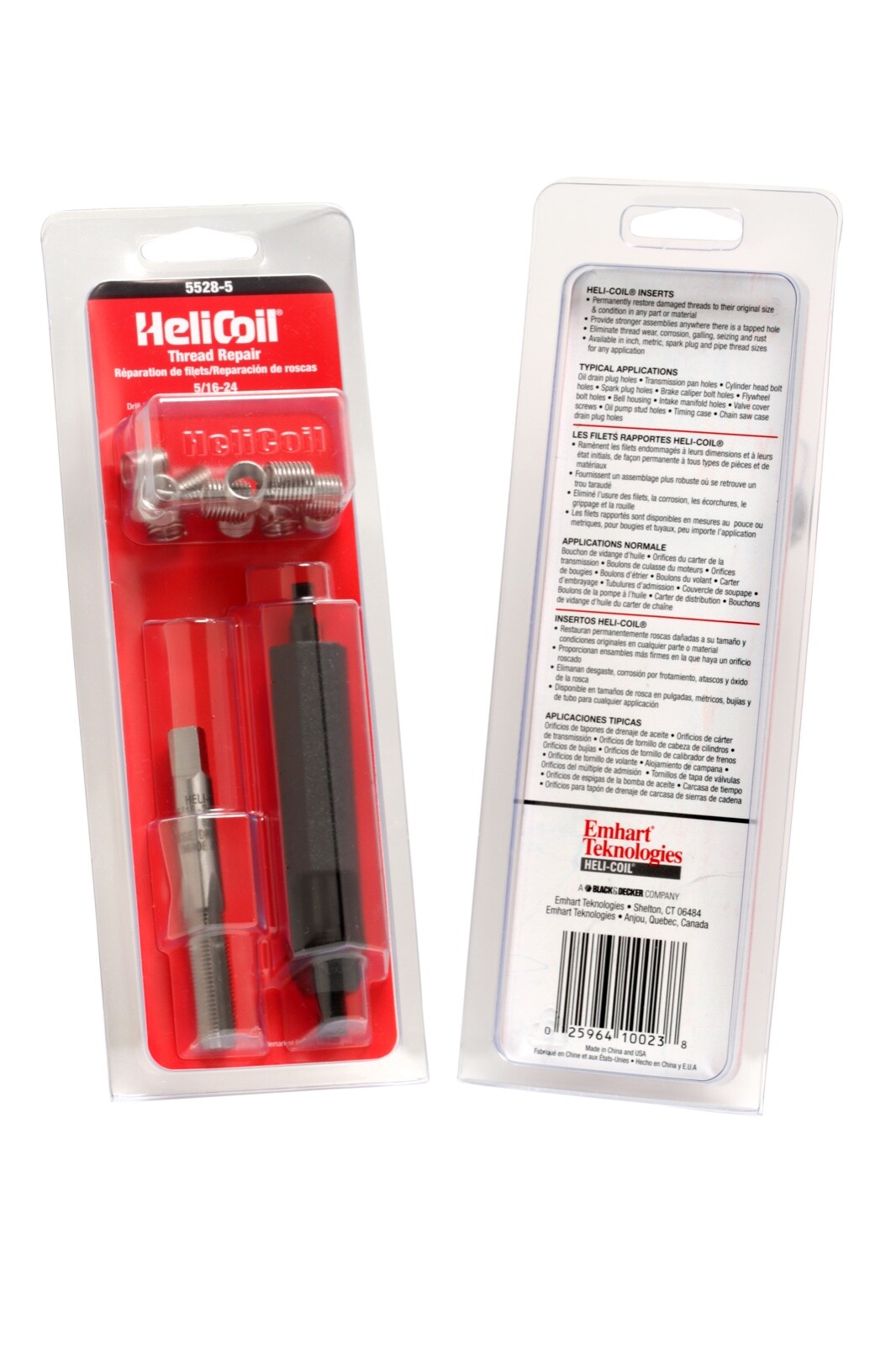 Helicoil Thread Repair Kit 5528-8 1/2-20 With 6 Stainless Steel Inserts