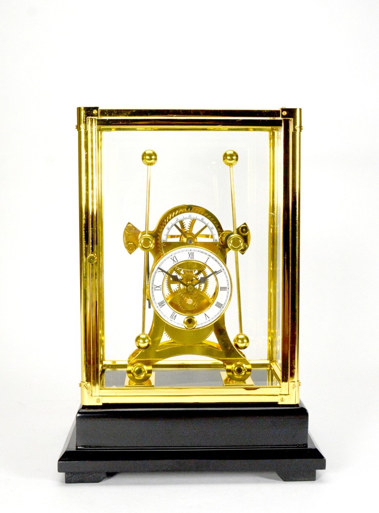 24K Harrison Style Grasshopper Escapement Double Pendulum Skeleton Sea Clock