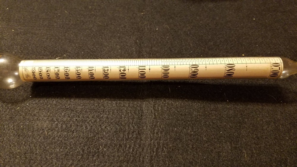Antique Universal Bawme & Specific Gravity Hydrometer for liquids Temp 60F
