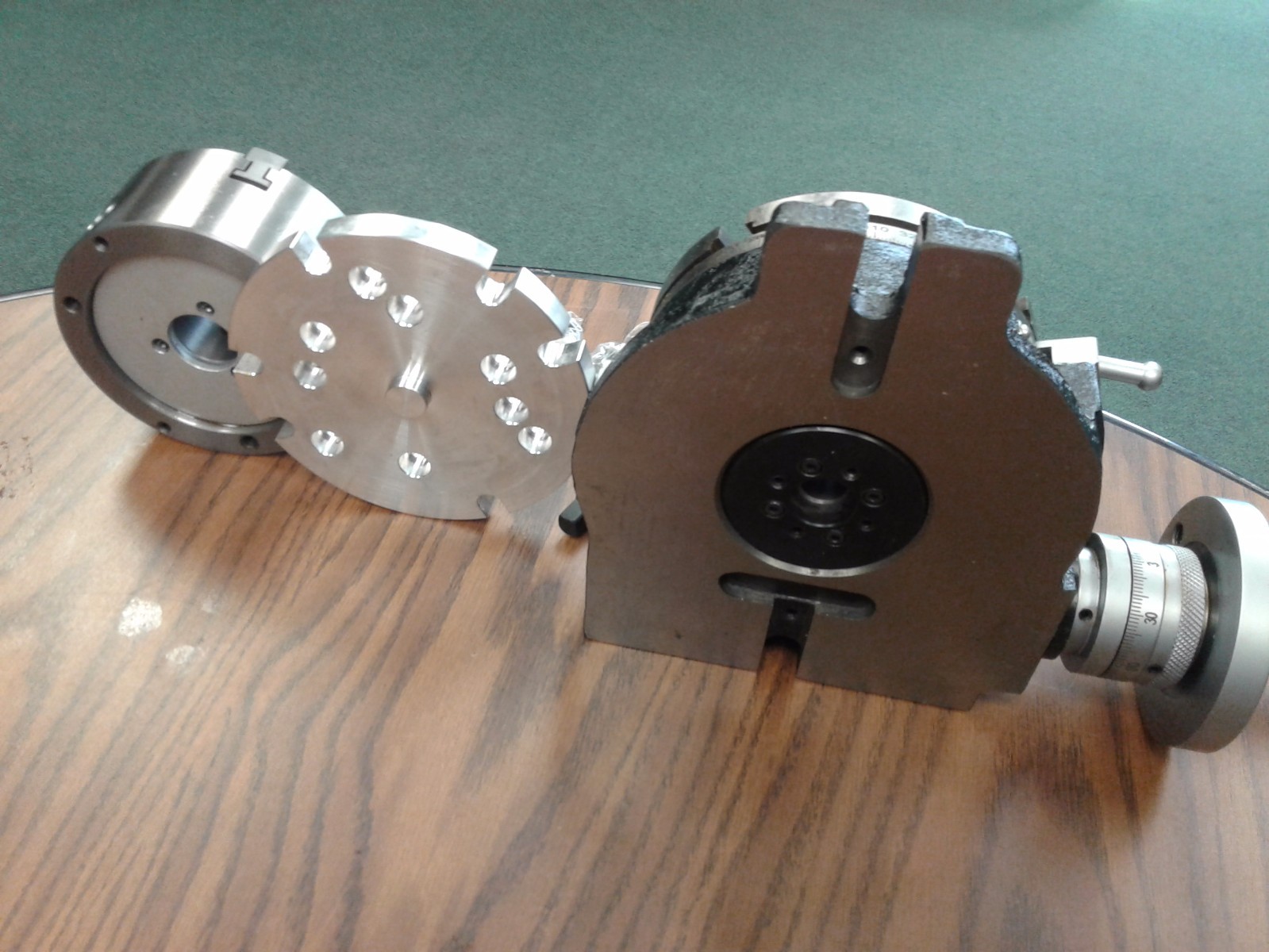 6" HORIZONTAL & VERTICAL ROTARY TABLE w. adapter & 3-jaw chuck,#IN-TSL6-C5