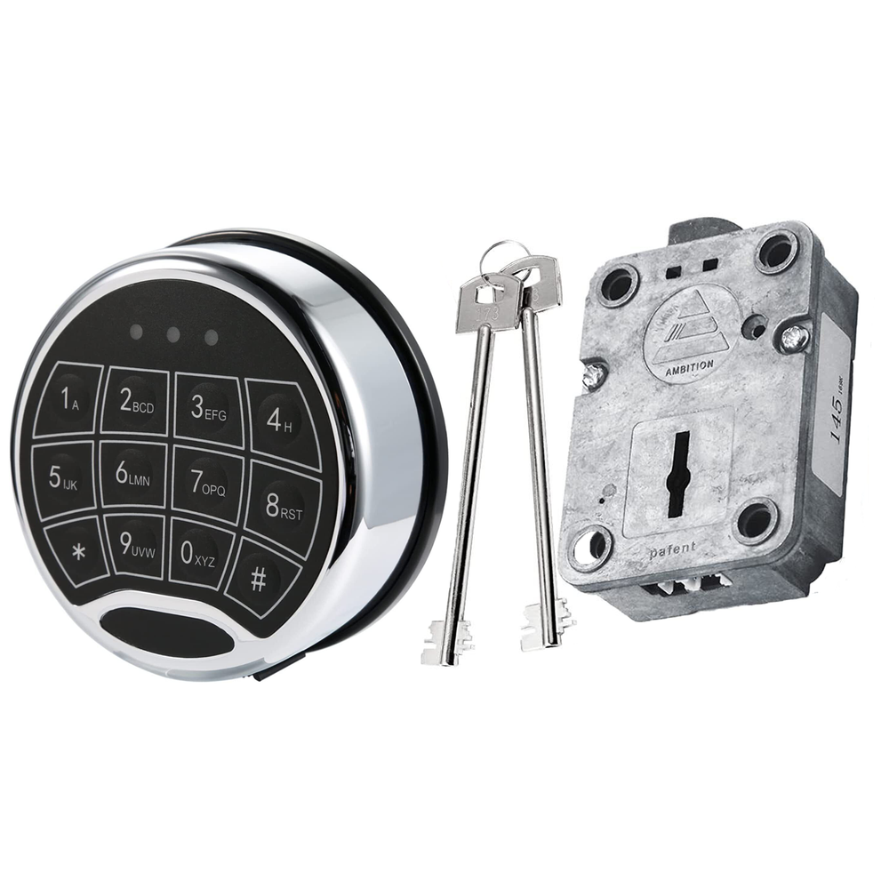 Ambition Electronic Safe Lock Replacement With Swing Bolt Lock With 2 Master Key