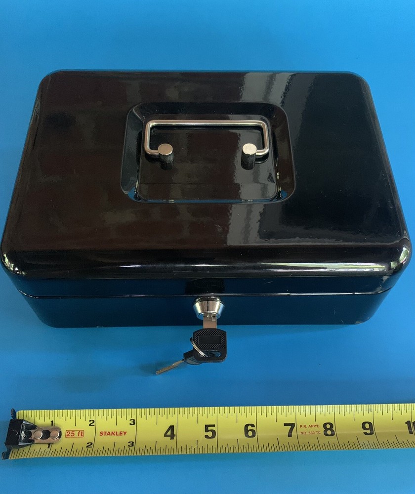 Metal LOCK BOX, Cash Safe/Storage With Two Keys