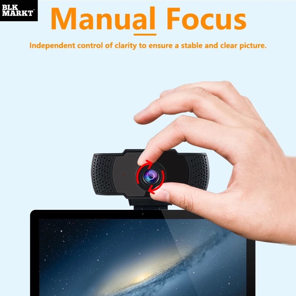 Webcam HD with Microphone Web Camera USB 2.0 for PC MAC Desktop Laptop Computer