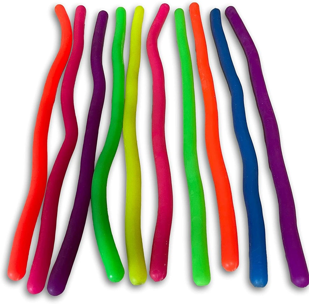 Stretchy String! 10 Pack Stretchy Crazy String Fidget Sensory Toys Multi Colored