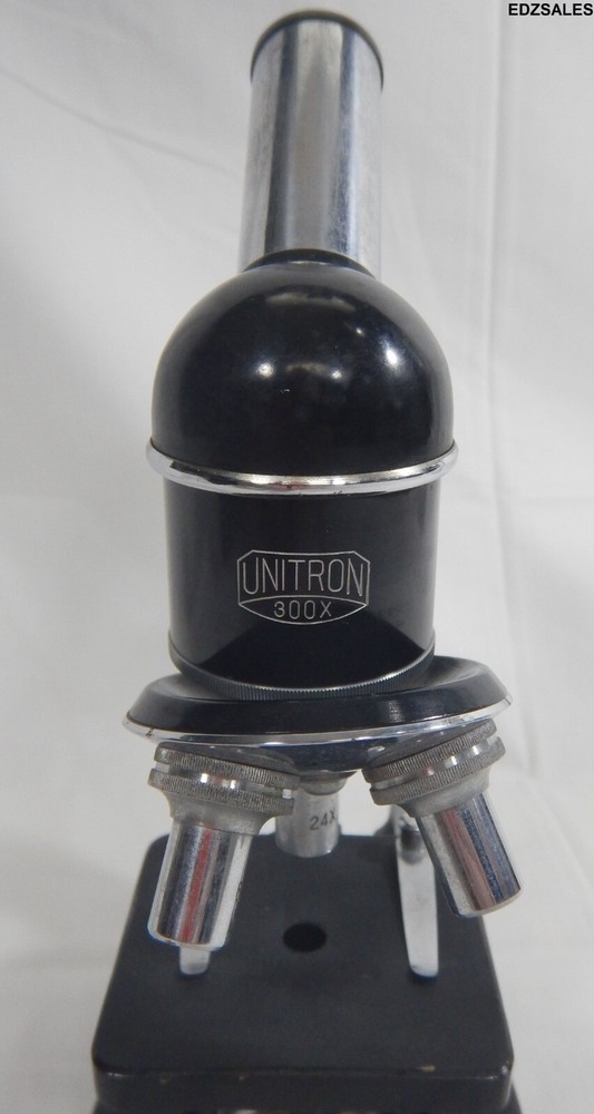Unitron 300X Compound Microscope w/ 3 Objective Lenses