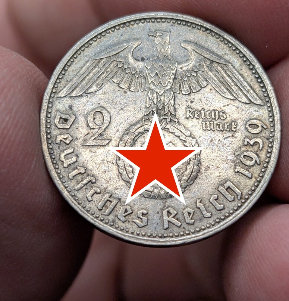1939 Germany 2 Mark Silver Coin