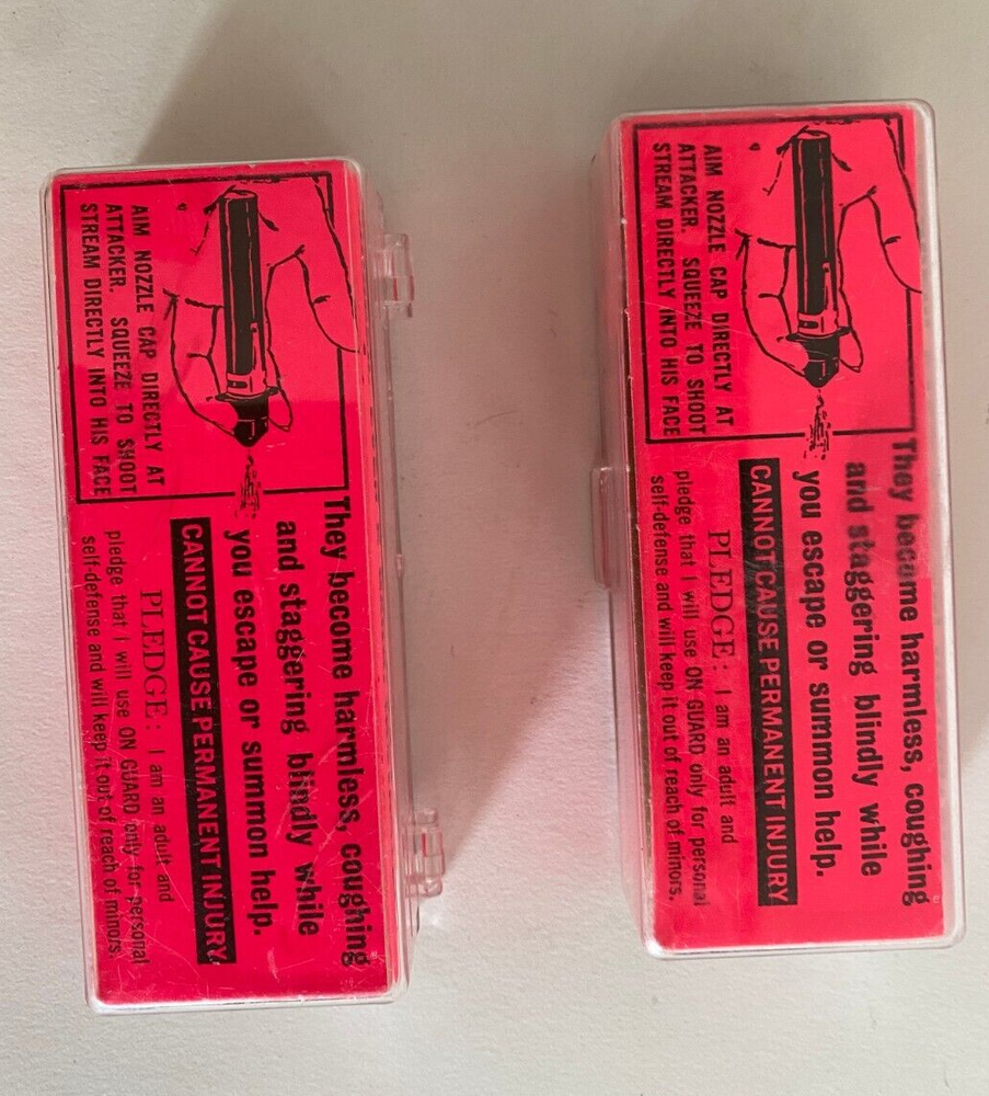 Vintage On Guard Push-Button Protector for Self Defense Spray Pepper