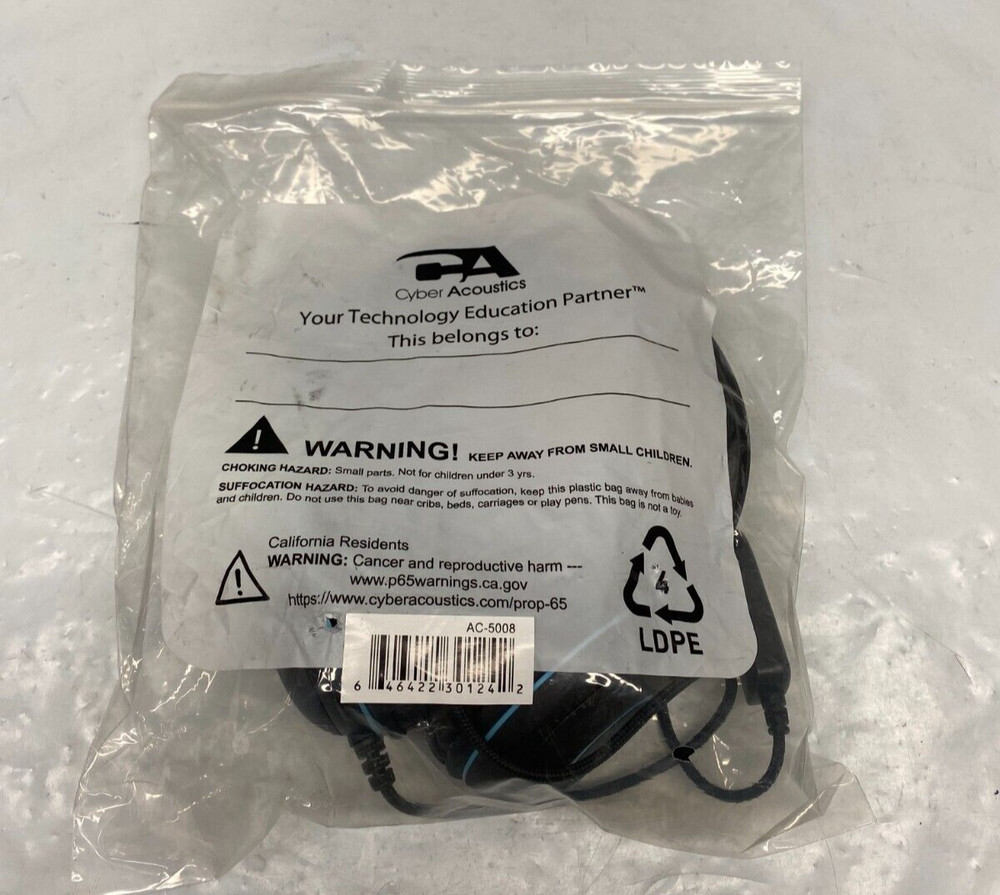 Cyber Acoustics Stereo USB Headset - AC-5008A