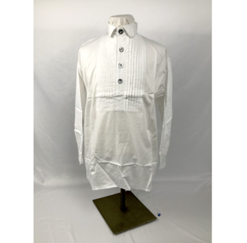 White Shirt with Pleated Front Size XXXL