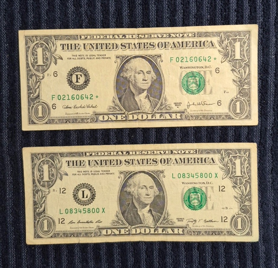 FANCY  ERROR ⭐️  Older Replacement Notes (2) (2009 X / 2003 *)