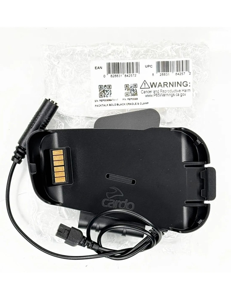 Cardo PackTalk - Bold - Black cradle support control unit with connections REP00
