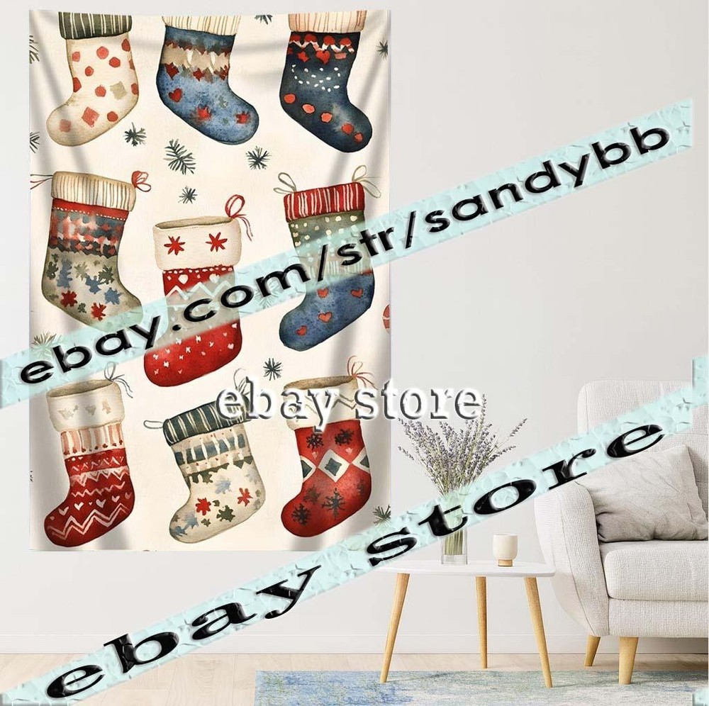 Stockings Pattern tapestry fun stocking design 39X59 in