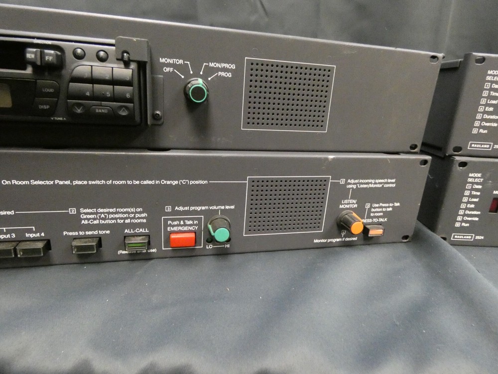 RAULAND MCZ300 Intercom/PA System - Control Unit, Casette Deck, Clock, 2 Amps