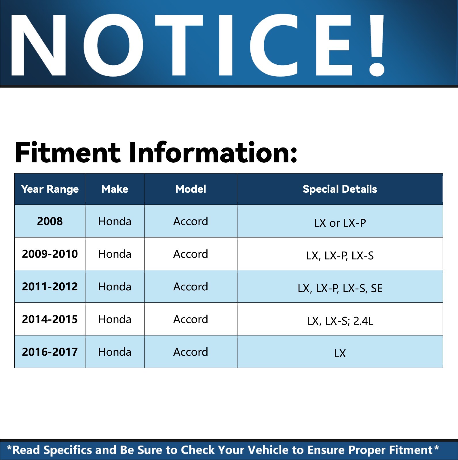 282mm Front Rear Disc Rotors Brake Pads Kit for Honda Accord LX-S LX-P Brake Kit
