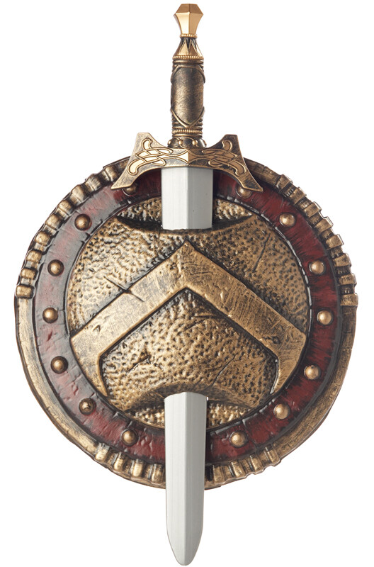 Gladiator Spartan Combat Shield and Sword Halloween Costume Accessory