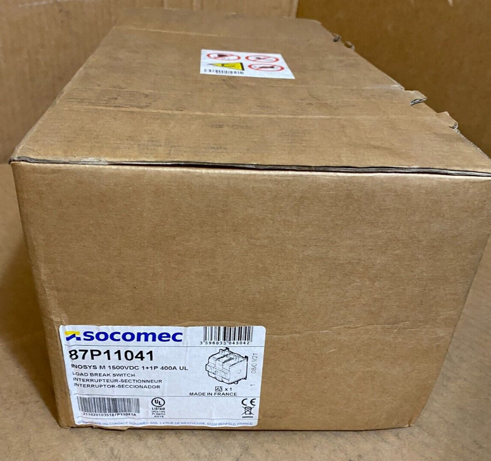 Socomec 87P11041 Inosys M 1500VDC 1+1P 400A UL Load Break Switch