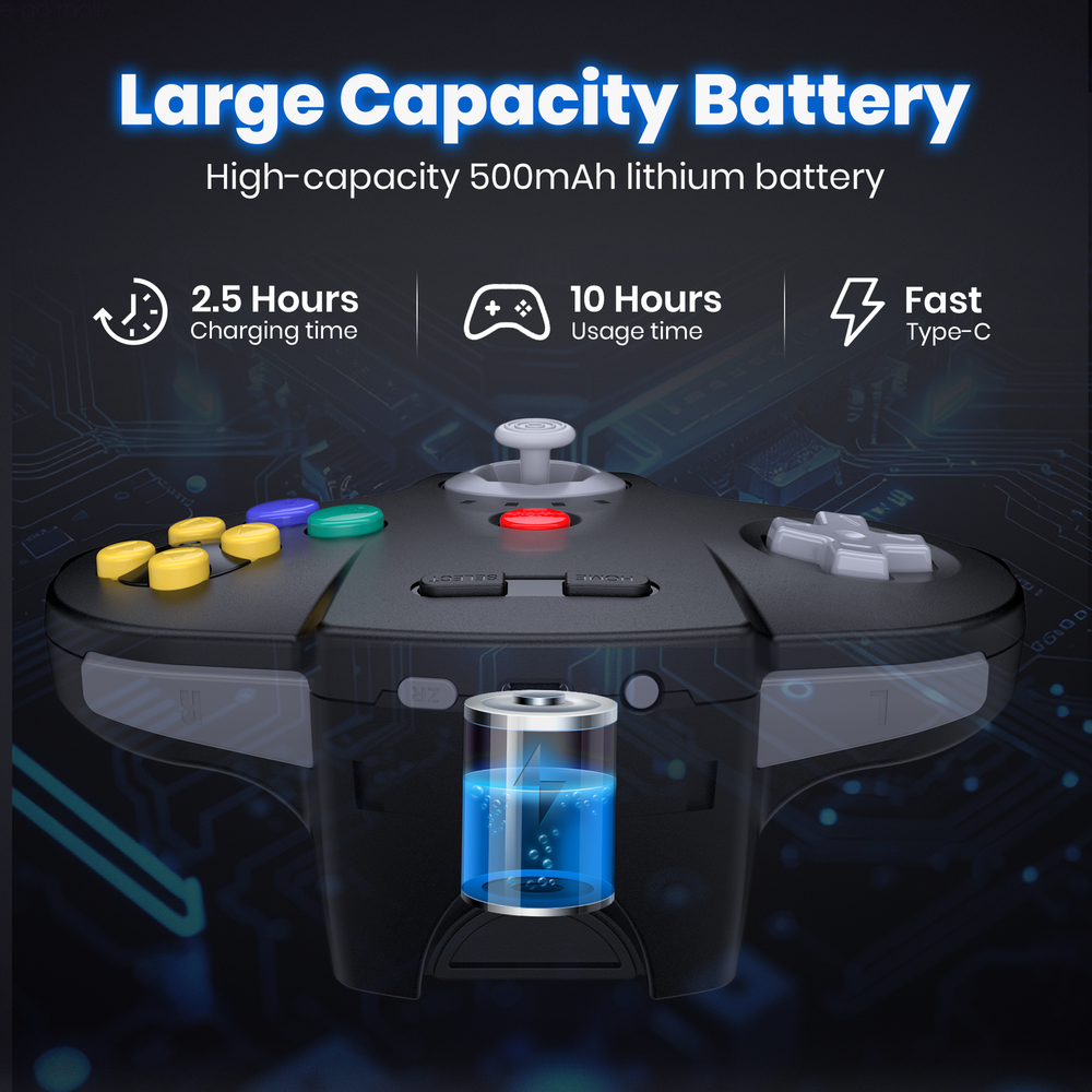 Wireless N64 Switch Controller for Switch Online NSO PC Mac Raspberry Pi Windows