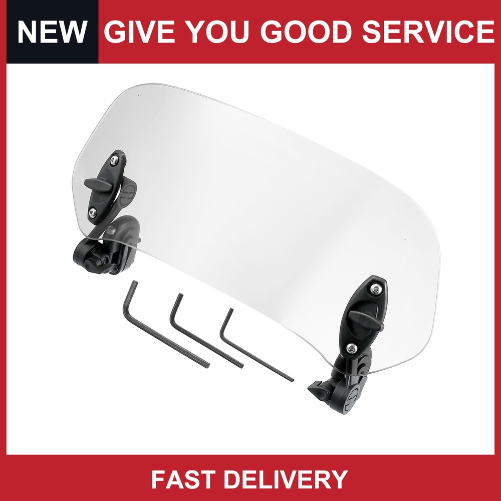 28.5cm Motorcycle Windshield Clear Lens Windshield Extension