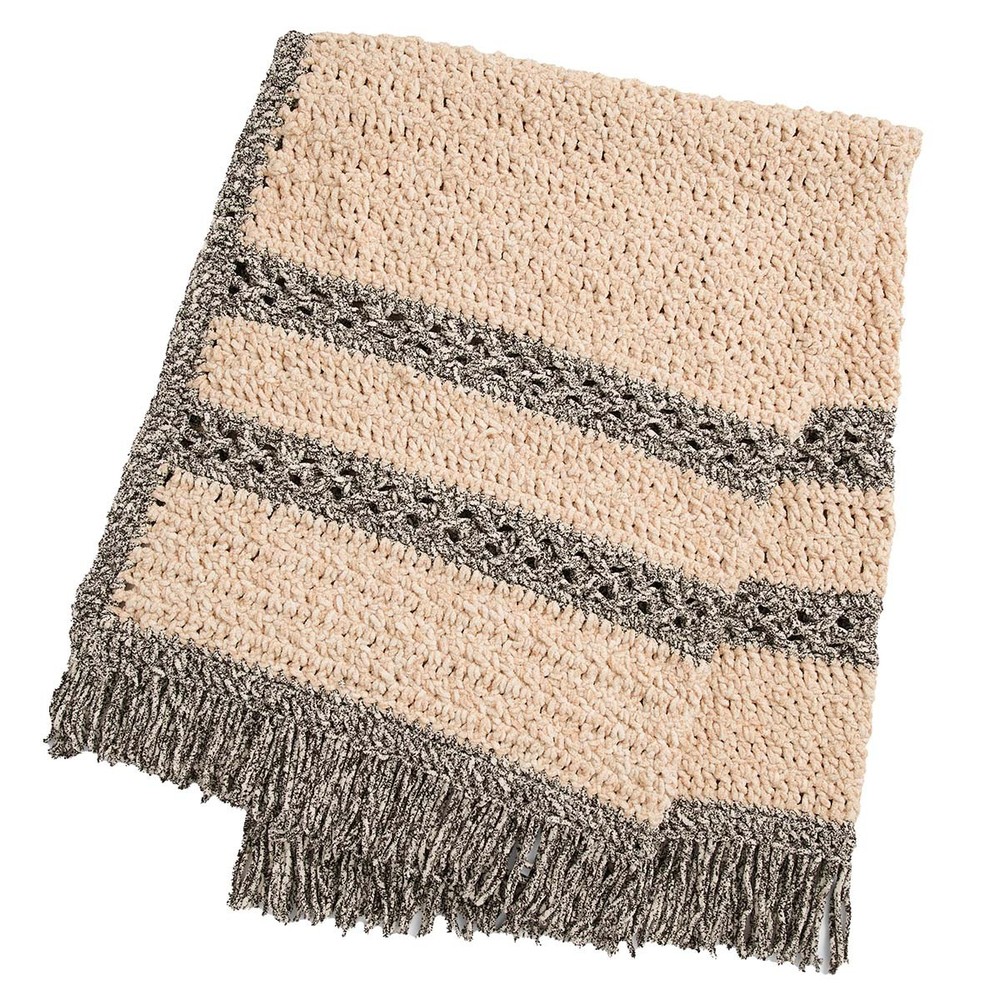 Bernat® Chevron Bands Blanket Crochet Kit