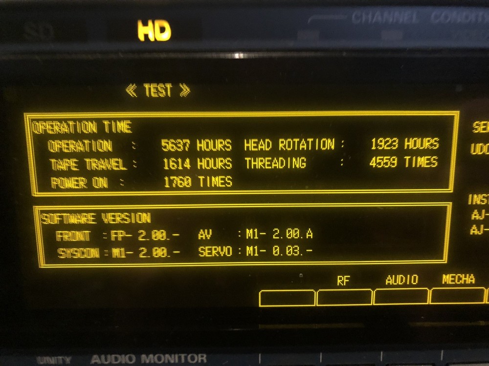 Panasonic AJ-HD3700B (w/UDC Board) Low Hours
