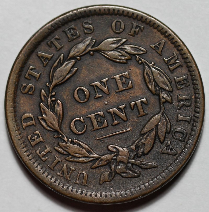 1838 Coronet Head Large Cent - US 1c Copper Coin