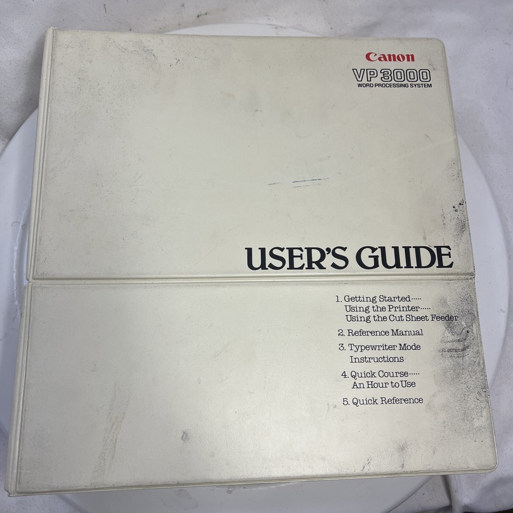 Vintage Canon VP3000 Computer Manual