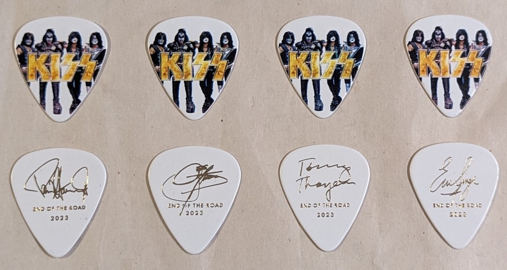KISS 2023 End of the Road Tour GOLD LOGO PORTRAIT Guitar Picks