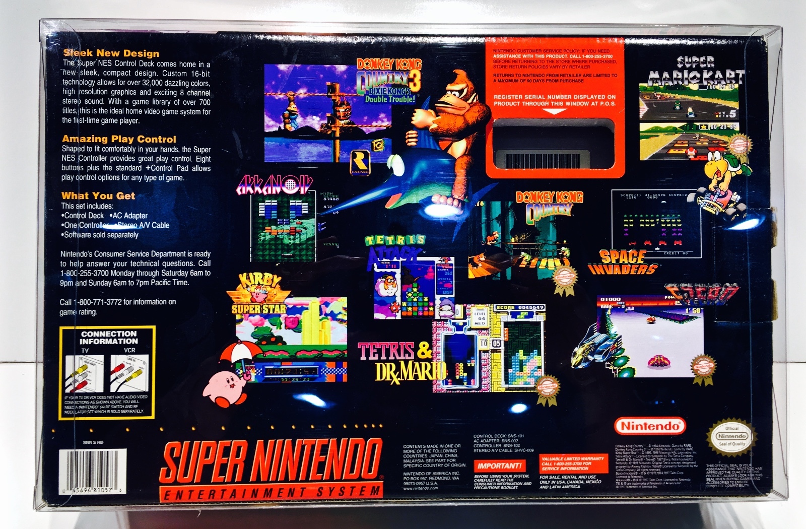 1 Console Box Protector For ORIGINAL SNES JR NOT CLASSIC! Super Nintendo