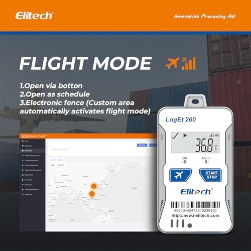 Elitech LogEt 260-TH 4G Temp Humidity Data Logger SIM Cloud SMS Email APP Alert