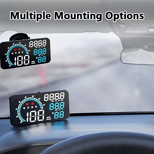 Car Head Up Display with GPS Chip, Compass and Light Sensor, HUD With Colored