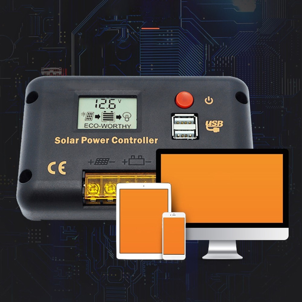 Optimal 30A Solar Charge Controller for 12V/24V with Easy Mode Switching