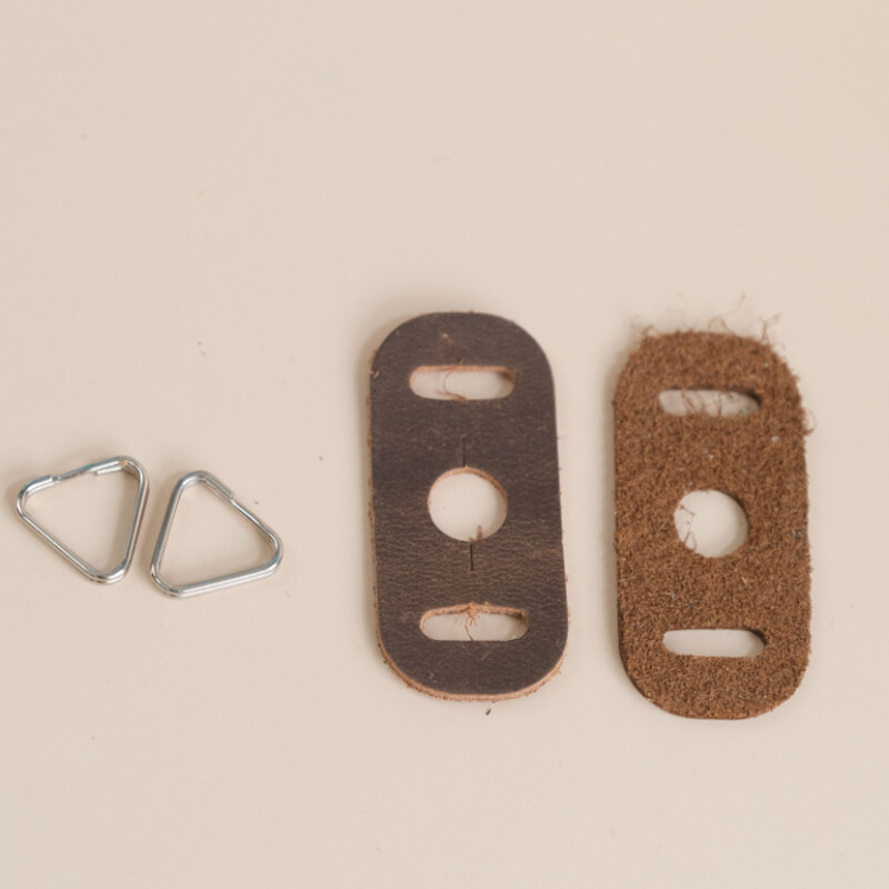 Handmade Cowhide Protector Cover Pad Lug Camera Straps Triangle Split Ring Hook