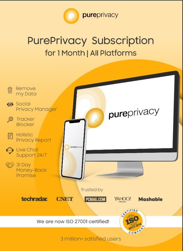 PurePrivacy  Subscription for 1 Month | All Platforms | Digital Subscription