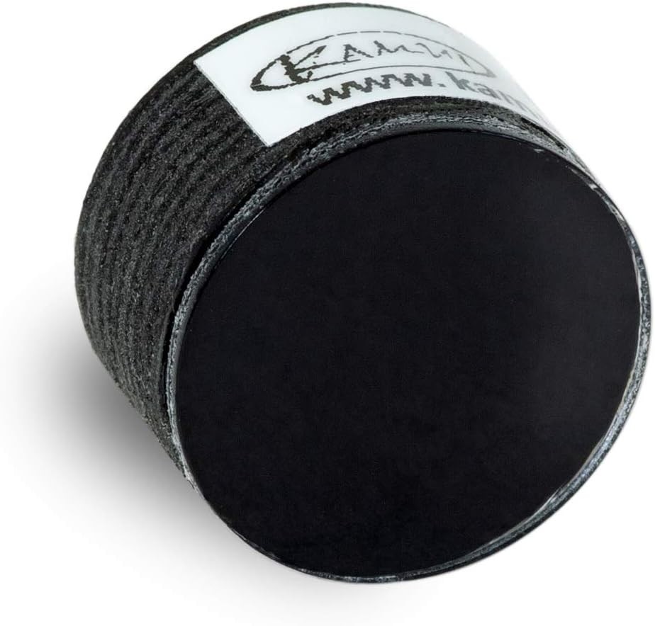 Medium Black Laminated Billiards Cue Tip - 14mm for Consistent Control