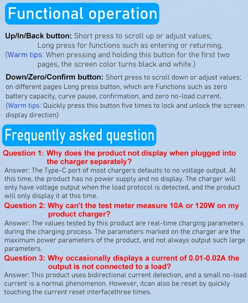 Power Meter Testers Eversame PD3.1 Digital Multimeter Voltage Current Voltmeter