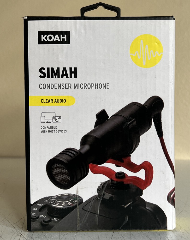 Koah Simah Condenser Microphone Clear Audio Open Box