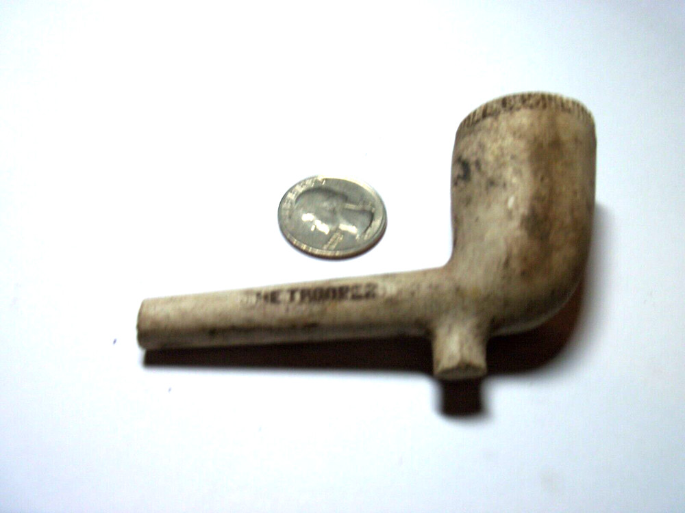 VICTORIAN  PIPE WITH  A DEBOSSED STEM, THE TROOPER