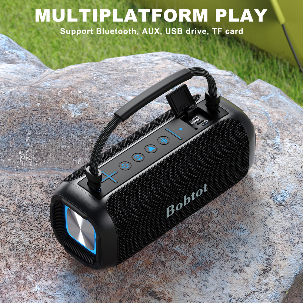 2 Bluetooth Speakers Portable Karaoke Speaker with Wireless Microphone Set