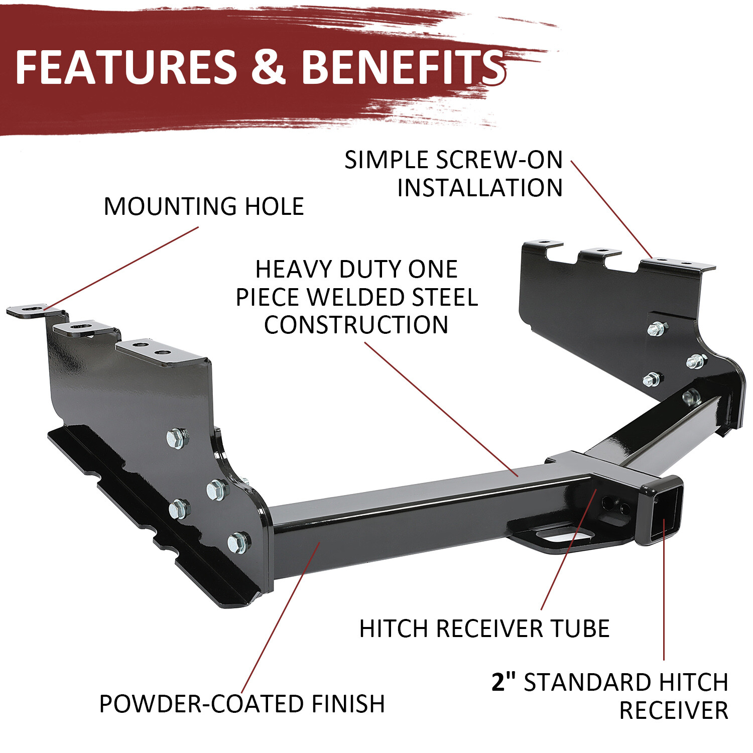 Trailer Hitch Rear Bumper Tow Kit For 2014-18 Chevy Silverado / GMC Sierra 1500
