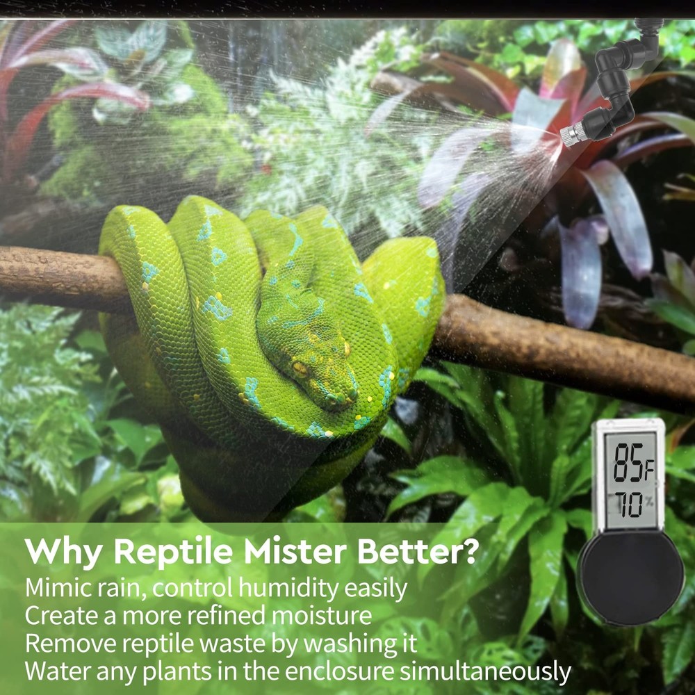 Reptile Humidifier, Misting System for Terrariums, Automatic with Adjustable ...