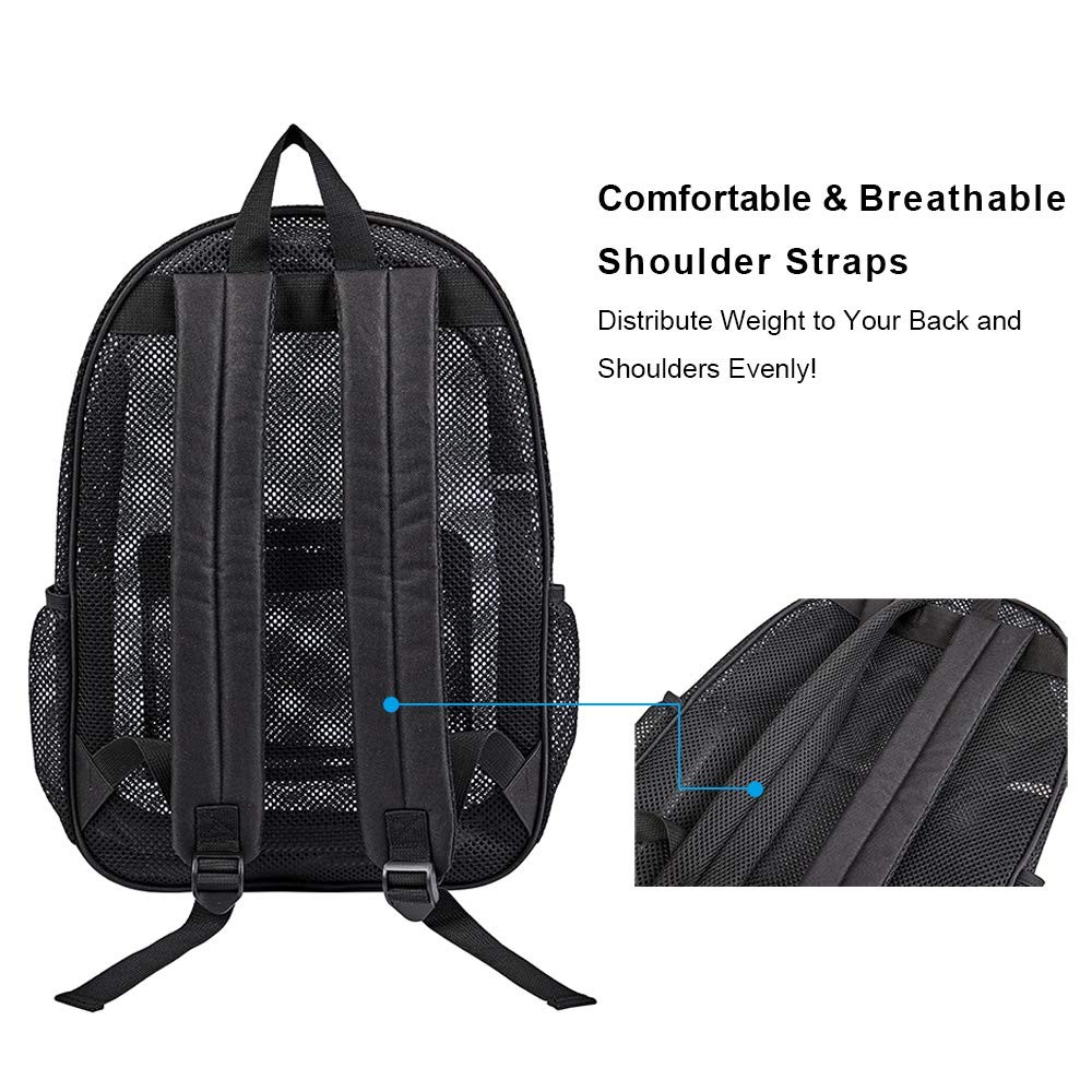 Heavy Duty Mesh Backpack Clear College Bag