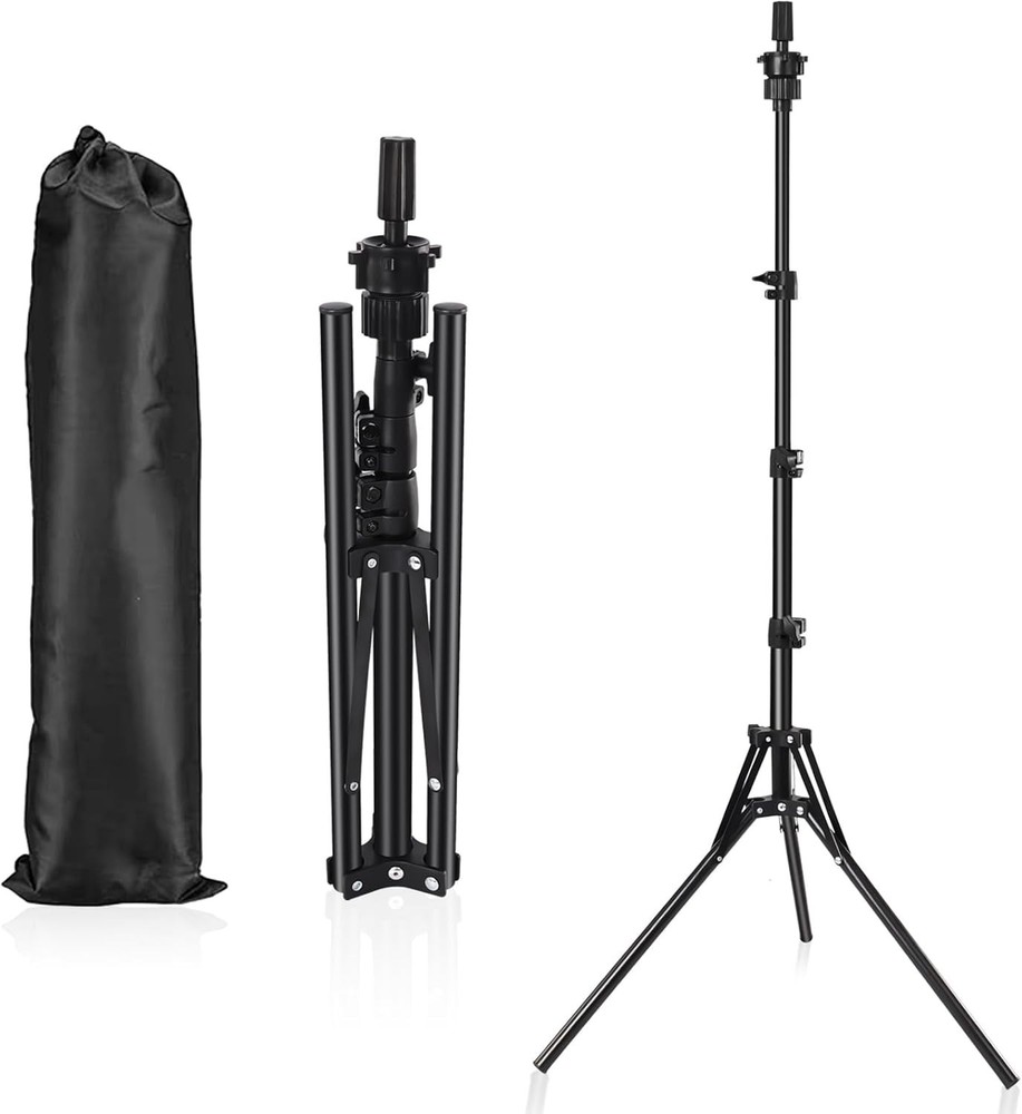 Convenient Adjustable Wig Stand – Ideal for Hairdressing and Training Sessions