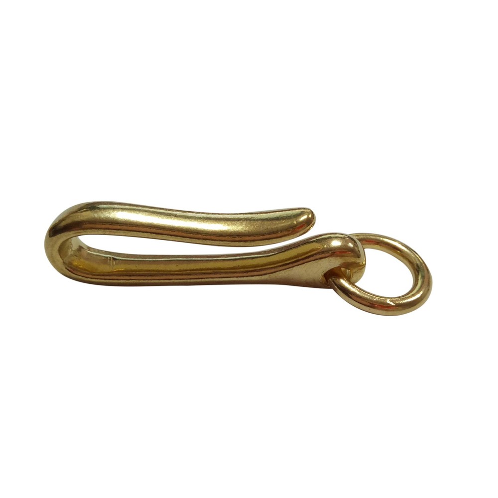 2Pcs S Retro Solid Brass KeyChain Key Ring Belt U Hook Wallet Chain Fish Hook h