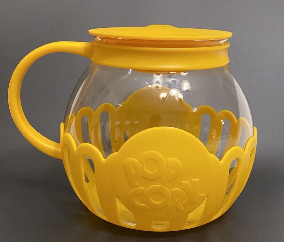 Ecolution Micro-Pop 3 Quart Microwave Popcorn Popper-Yellow W/Instructions NWOB