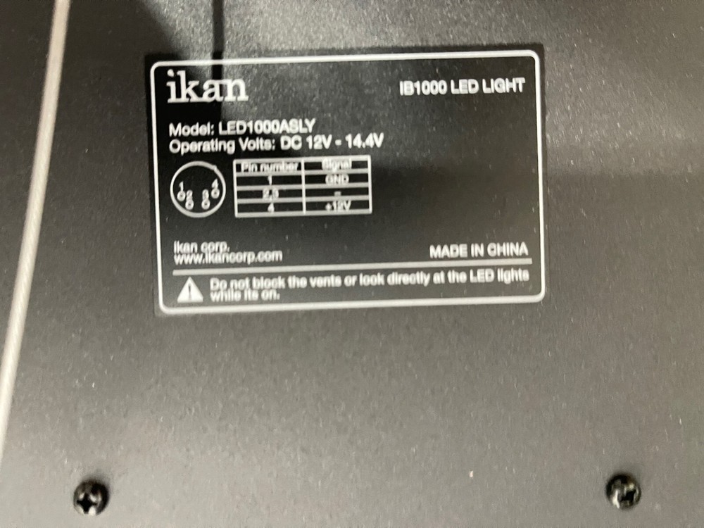 Ikan IB1000 Light Kit - 1 LED Panel Lights, 1 Remotes & 1 pull down spring(Z9,10