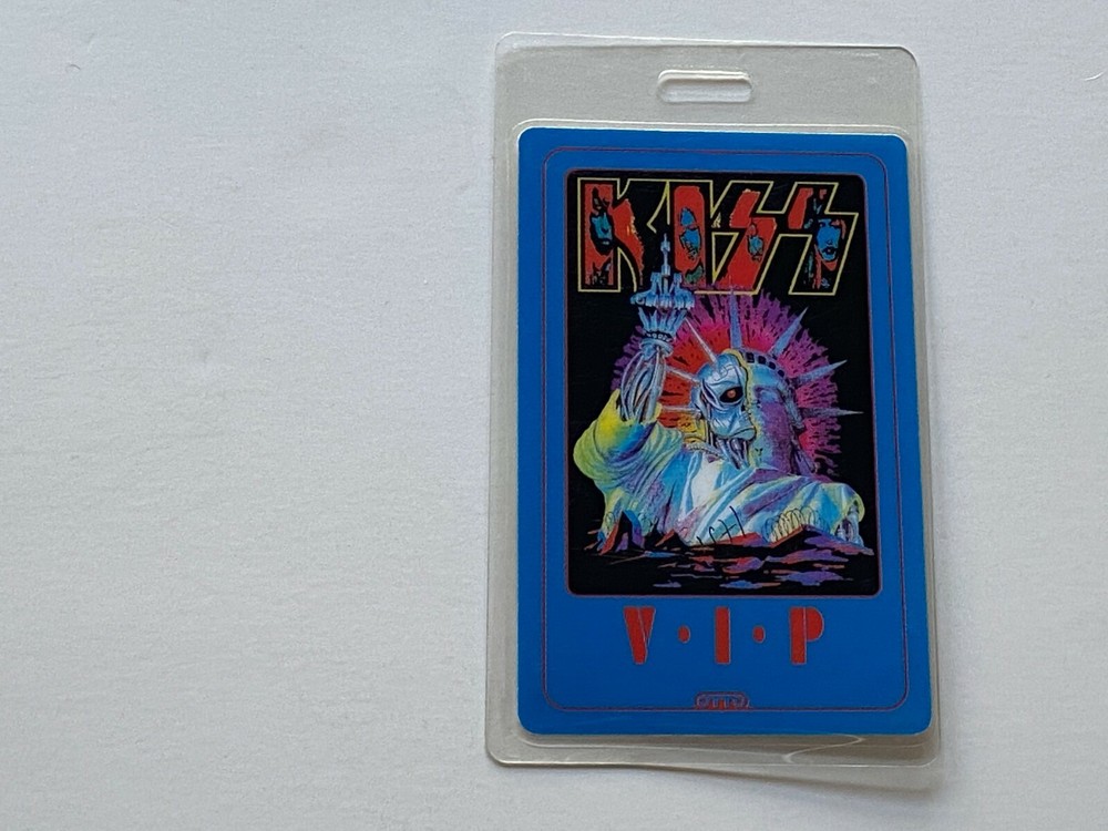KISS Laminate Backstage Pass VIP Revenge Concert Tour 1992 Vintage Kiss