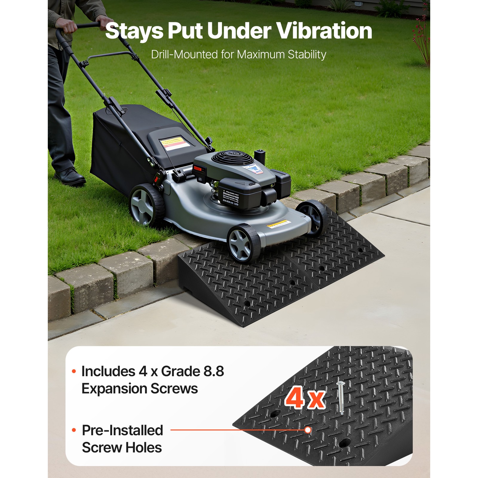 Uimoso 2 Pack Driveway Curb Ramps, 7-Inch Rise, 7000 lbs Load Capacity