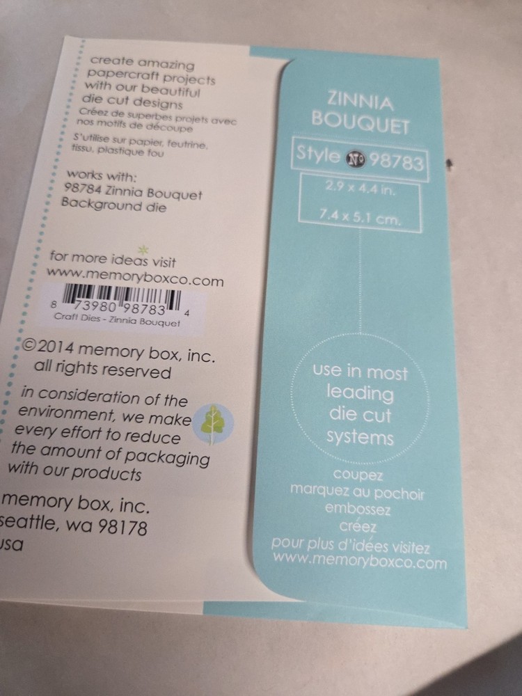 memory box die Zinnia Bouquet