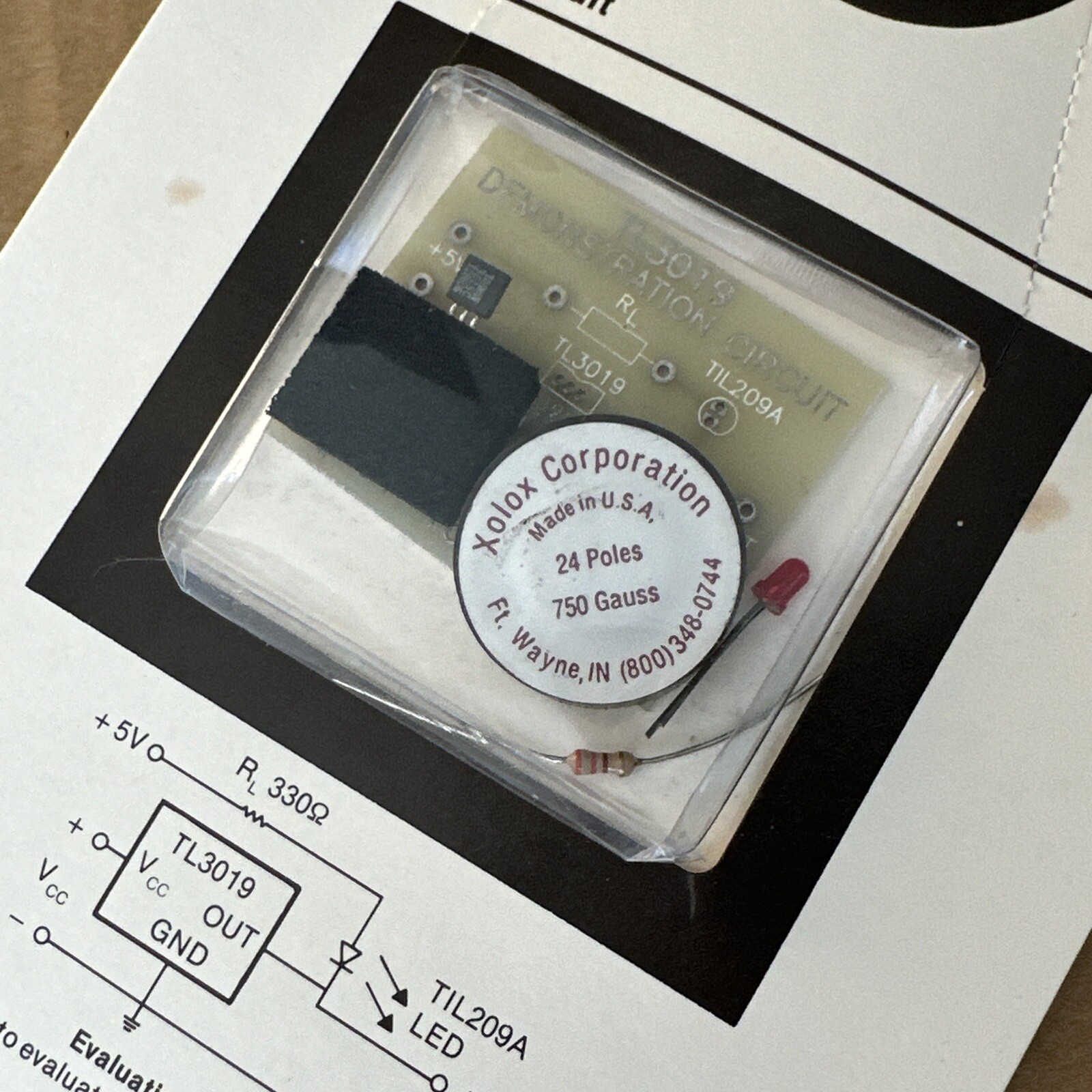 NOS RARE TEXAS INSTRUMENTS HALL EFFECT SWITCH DEMONSTRATOR KIT LINEAR CIRCUITS